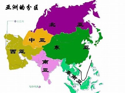 《探索亚洲文化与自然之美：四大区域深度解析》，亚洲四大地理分区